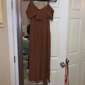 Dark brown/orange striped romper
